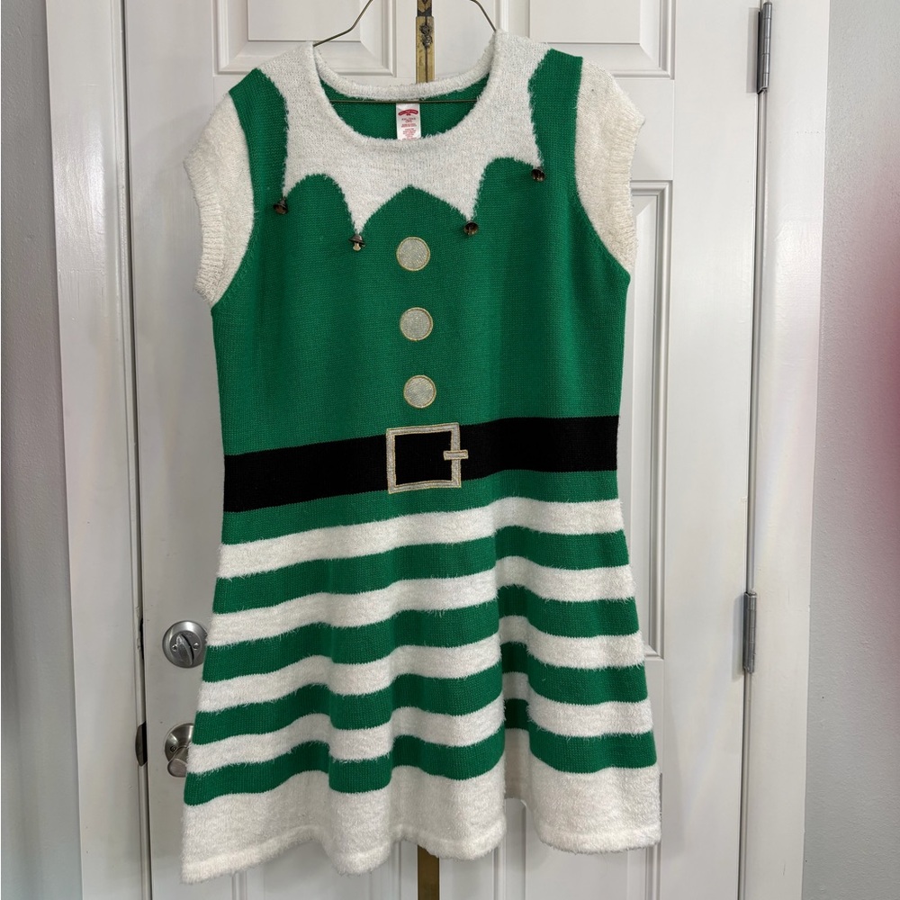 Green and White Elf Dress